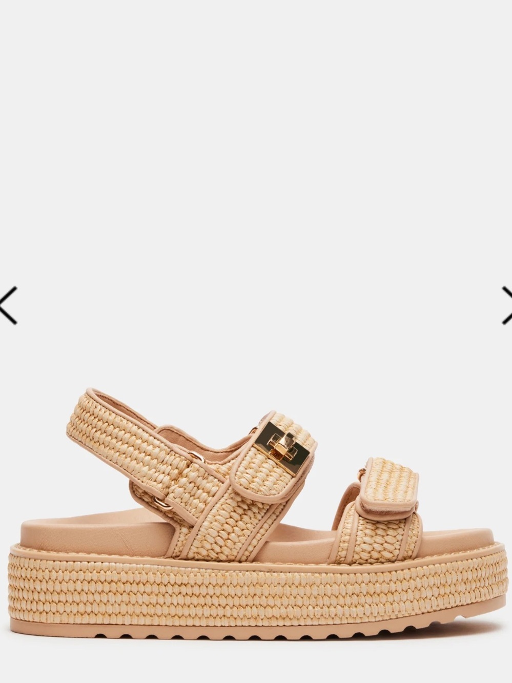 Steve Madden BIGMONA in Natural Raffia Platform Sandal
